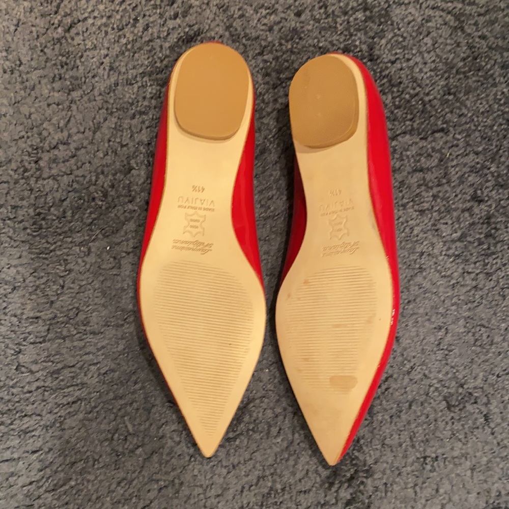 Viajiyu red pointy toe ballet flats new no box size 41.5 - Picture 8 of 8